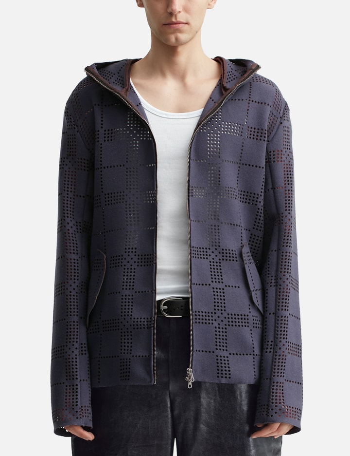 Khakilaser Perforated Check Wool Jacket Placeholder Image