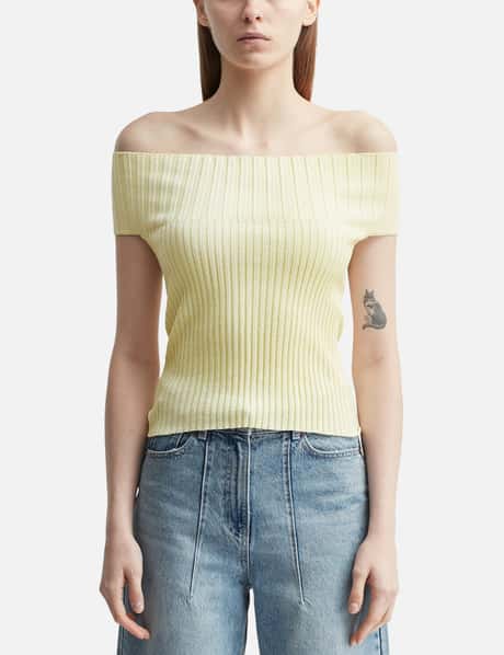Off Shoulder Rib Top view 10