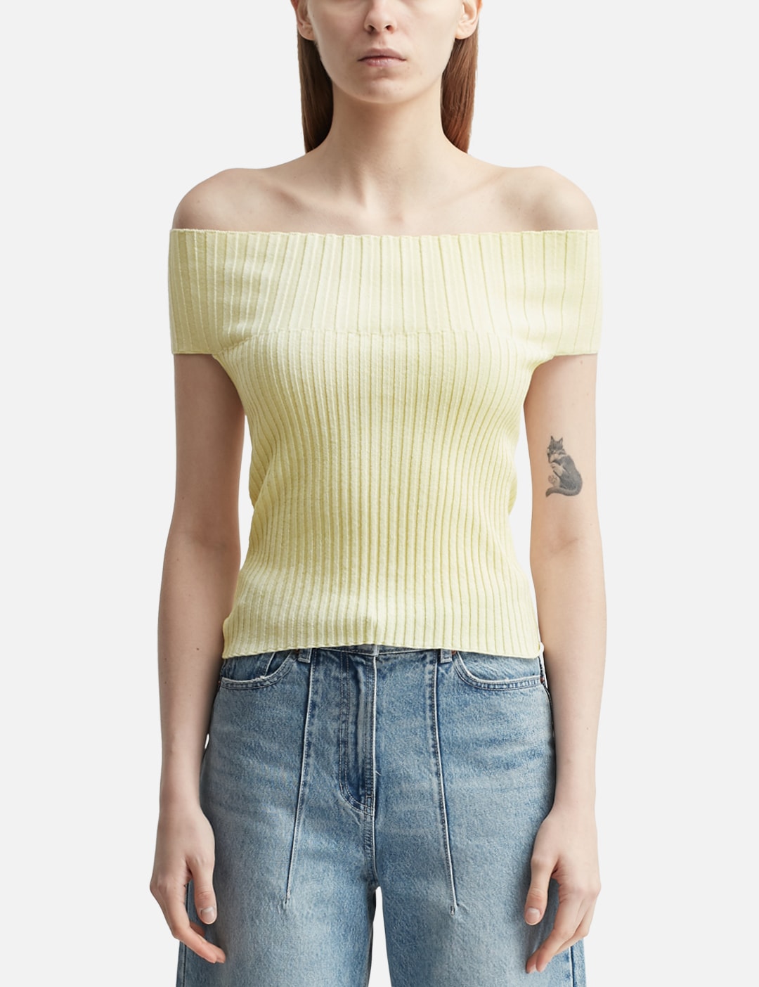 Off Shoulder Rib Top view 11