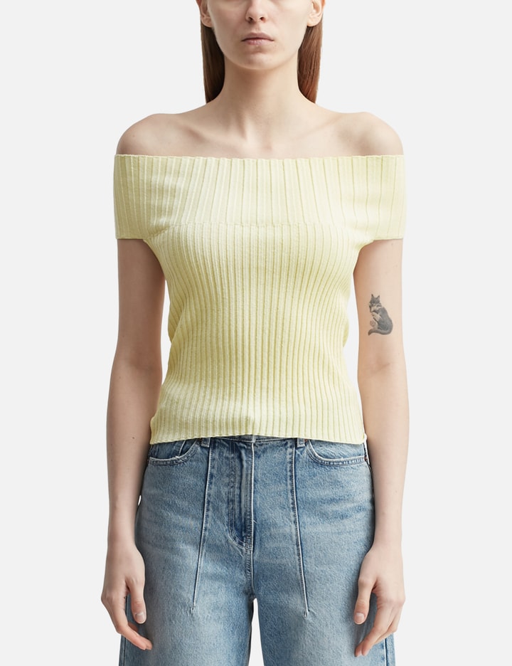 Off Shoulder Rib Top Placeholder Image
