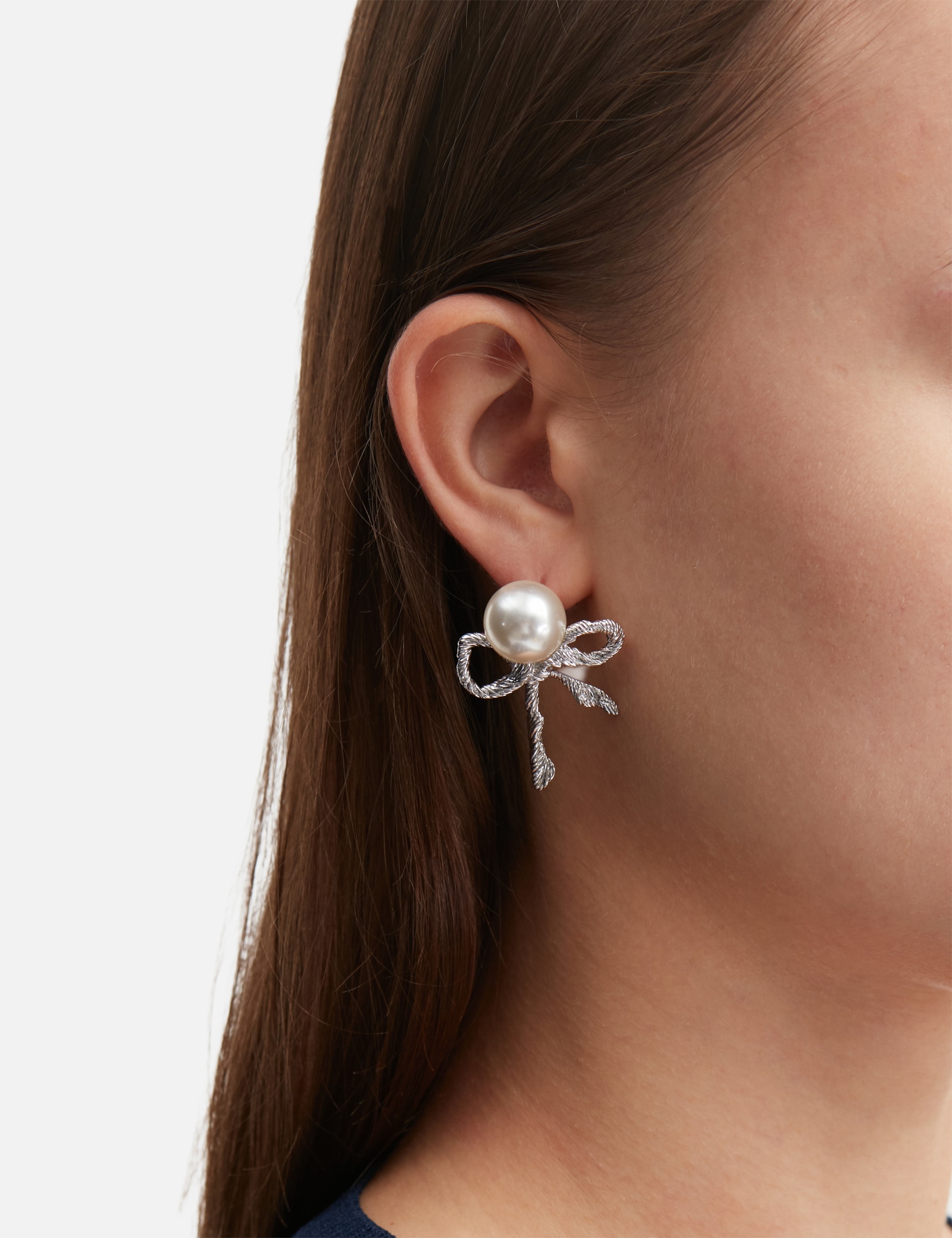 SHUSHU/TONG × YVMIN Twisted Rope Bow Pearl Earring view 15