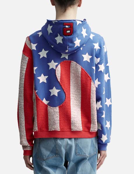Unisex Stars And Stripes Swirl Hoodie Knit view 16
