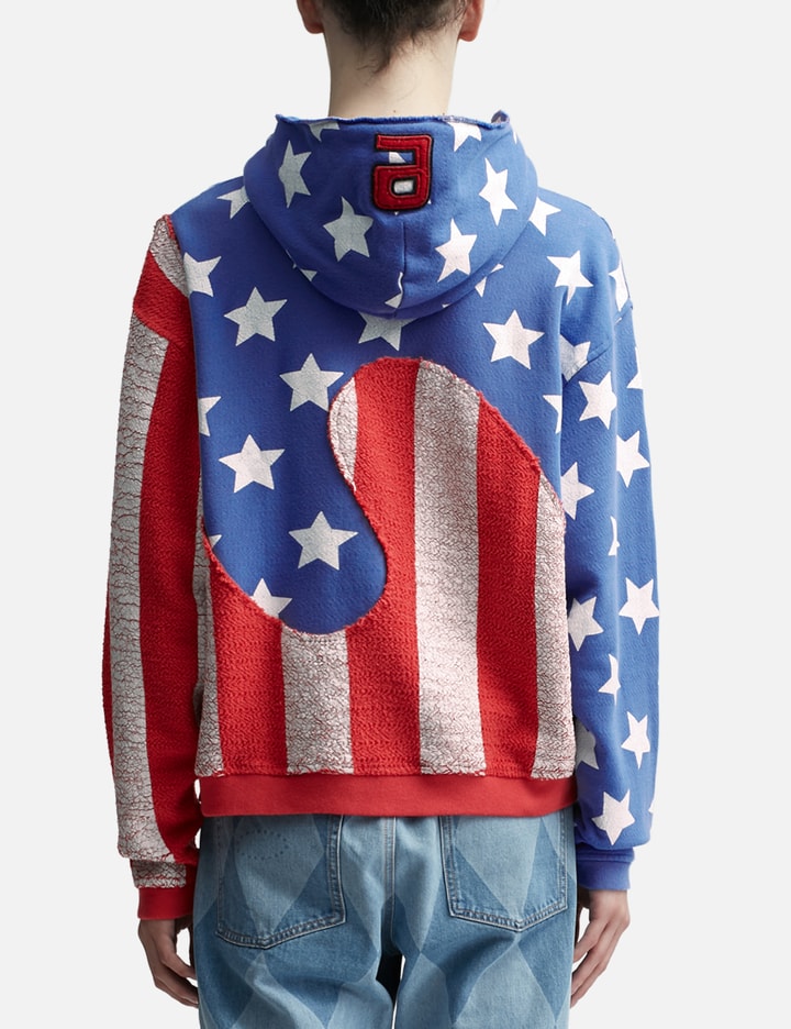 Unisex Stars and Stripes Swirl Hoodie Knit Placeholder Image