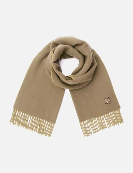 Maison Kitsuné Bold Fox Head Double Face Scarf