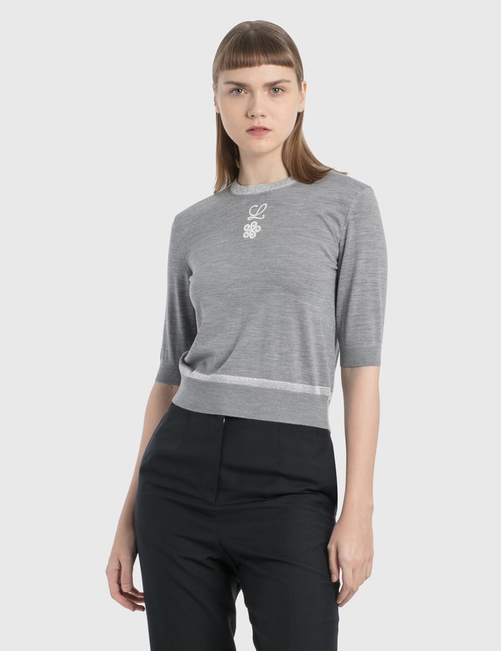 Flower Lurex Cropped Sweater Placeholder Image