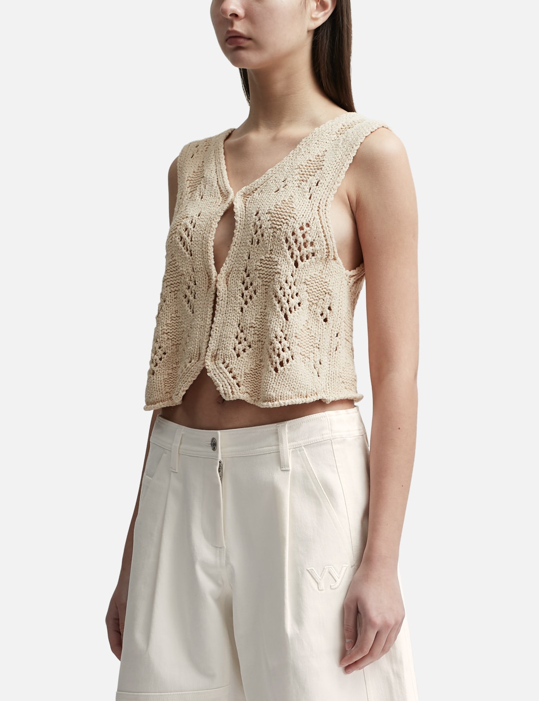 ARGYLE POINTELLE KNIT VEST view 14