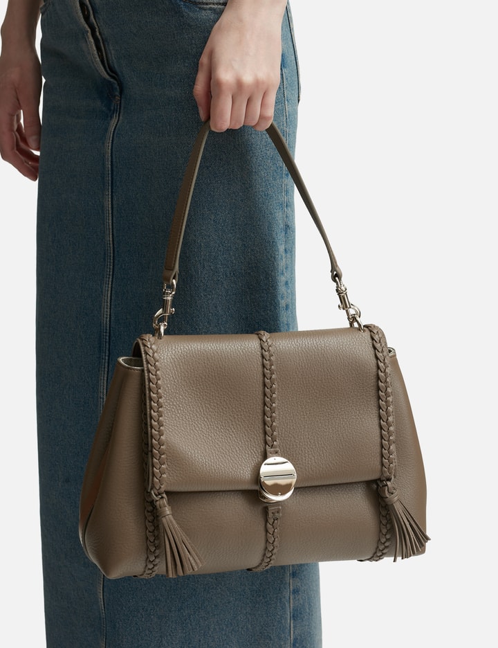 Shop Chloé Penelope Medium Soft Shoulder Bag In Brown