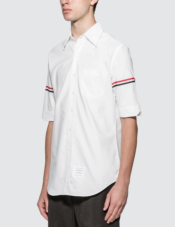 Classic Short Sleeve Oxford Shirt With Stripe Placeholder Image