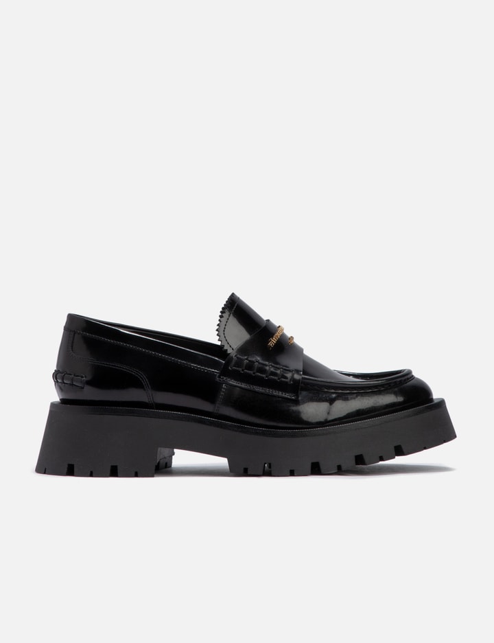 Alexander Wang Carter Logo Leather Loafer In Black