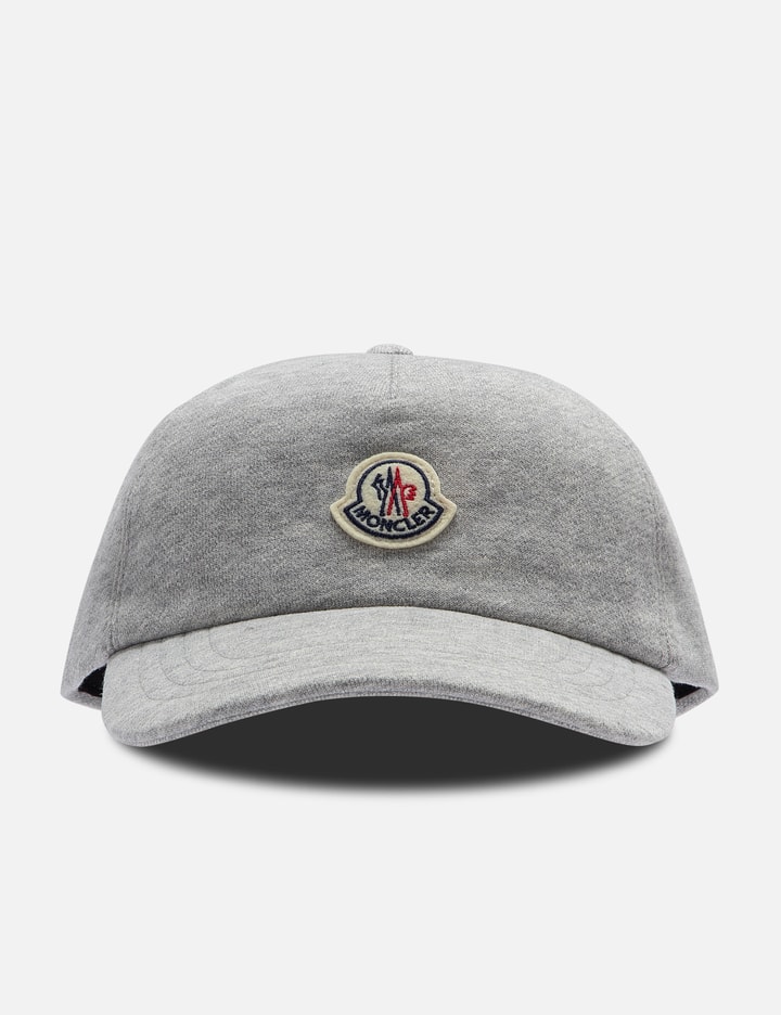 Moncler Logo Baseball Cap In Gray