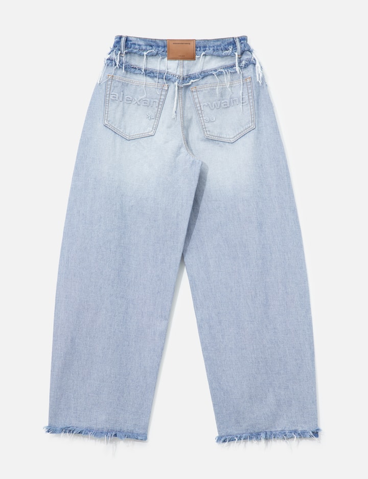 アレキサンダーワン Mid-Rise Inverted Blow Up Jean With Embossed Logo