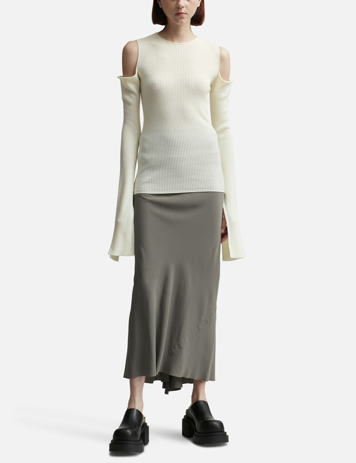 Shop Rick Owens Cape Sleeve Knit In White