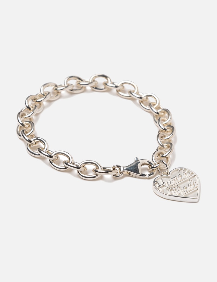 Human Made Heart Silver Bracelet In Silver