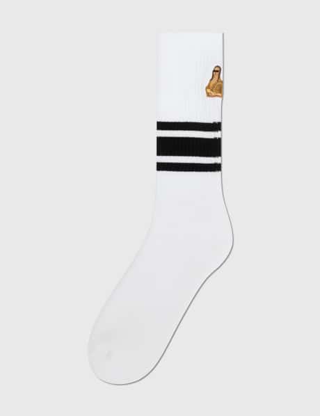 Decka 80s Skater Socks - Short Length - Red