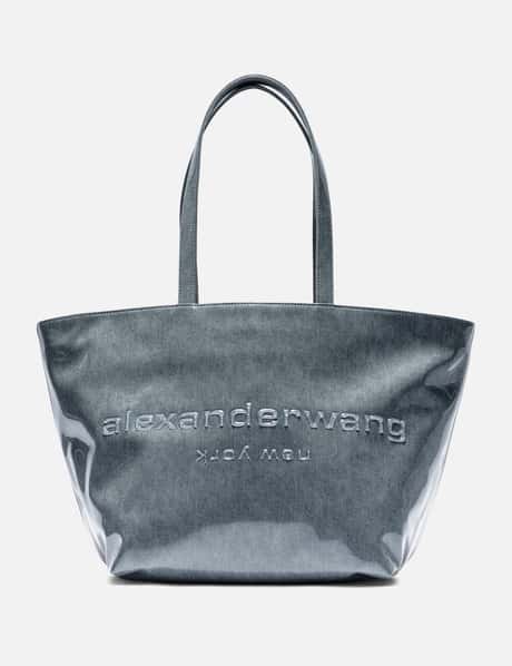Lacquered Denim Punch Large Tote view 6