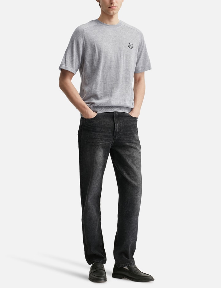Maison Kitsuné Fox Head Fine Merino Short Sleeve Jumper