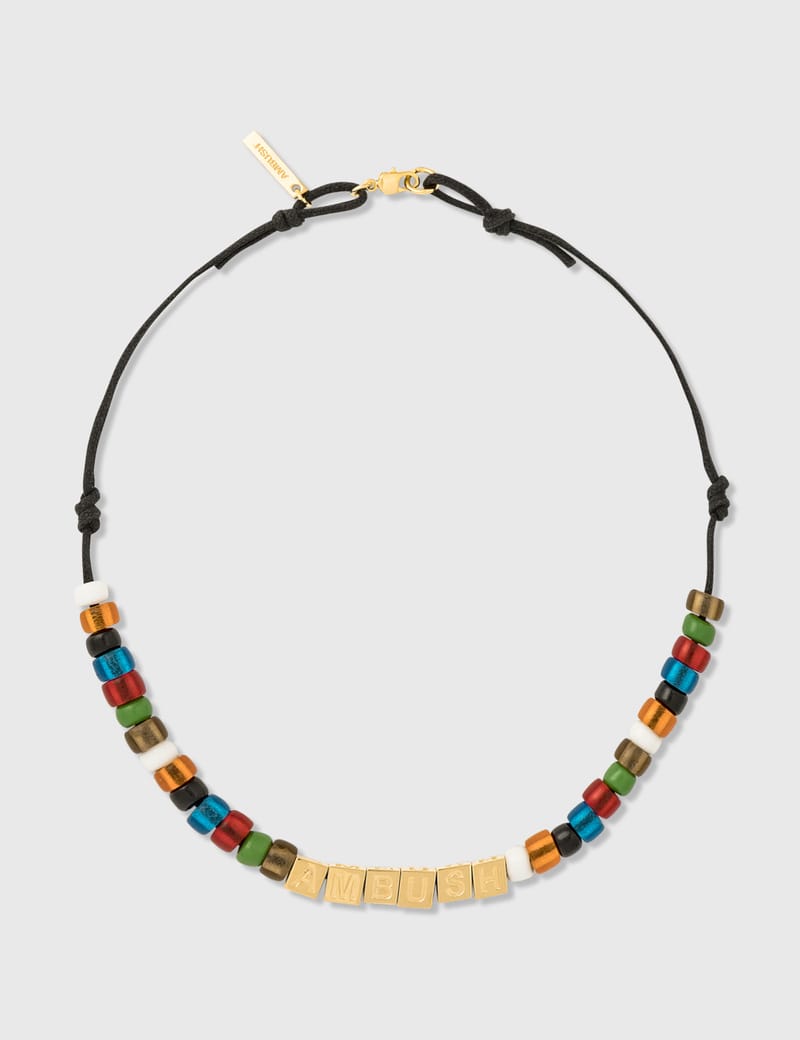 Ambush - Letter-Block \u0026 Beads Necklace 