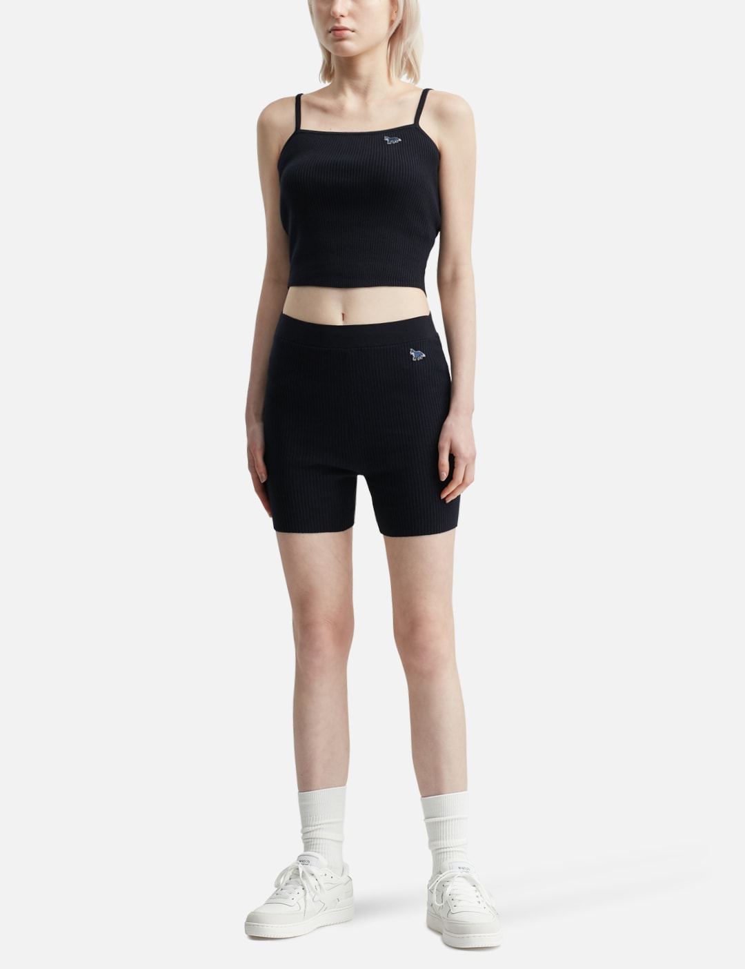Baby Fox Patch Fine Ribbed Shorts view 12