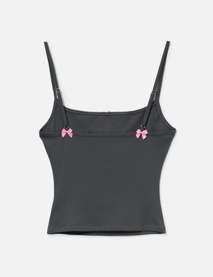 Dark Grey Print Strap Tank Top