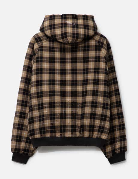Plaid Shearling Hoodie view 8