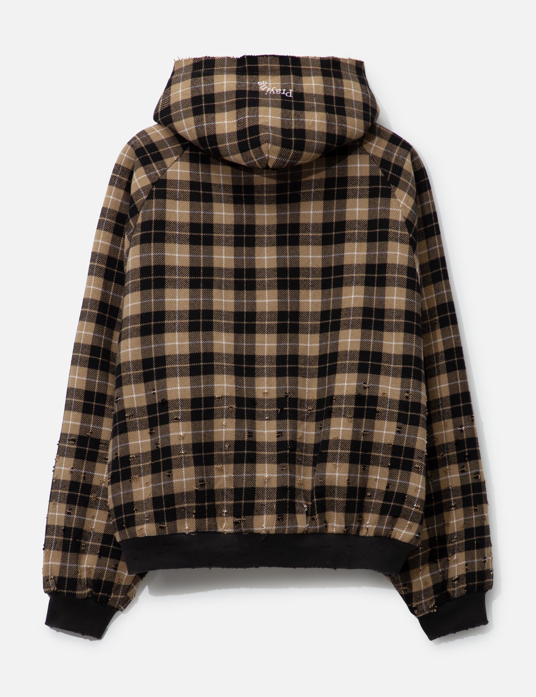 Plaid Shearling Hoodie view 9
