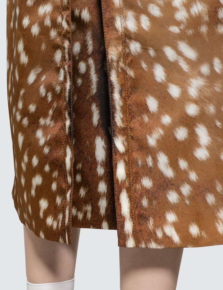 Exaggerated Cuff Deer Print Trench Coat Placeholder Image