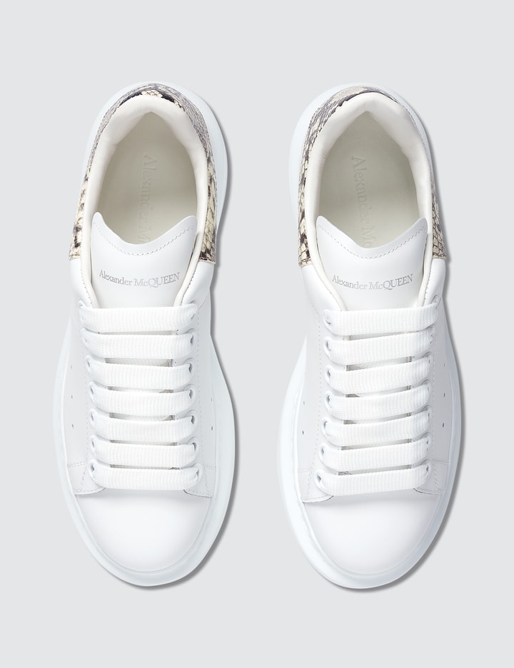 Snakeskin Raised-sole Low-top Leather Trainers Placeholder Image
