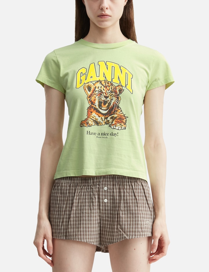Ganni Baby Fit T-Shirt With Tiger