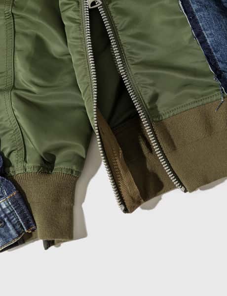 Sacai - デニム MA-1 ジャケット | HBX - ハイプビースト(Hypebeast)が 