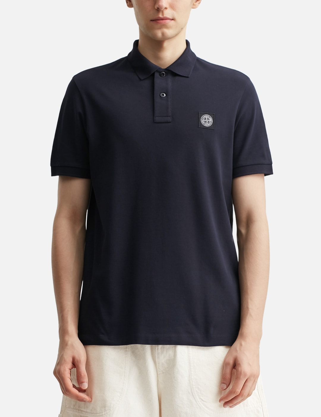 Short-Sleeve Polo Shirt With Compass Patch view 12