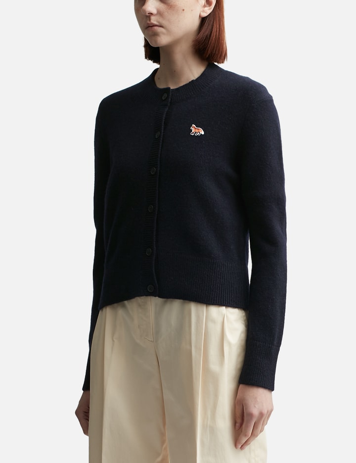 MAISON KITSUNÉ BABY FOX PATCH FITTED CARDIGAN