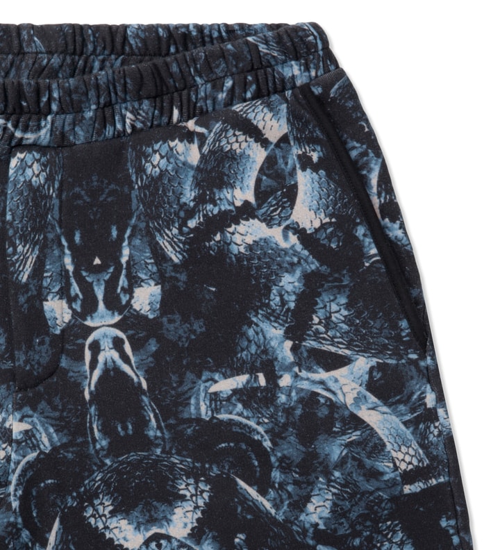 Black/Blue Snake Print Allover Sweatpants Placeholder Image