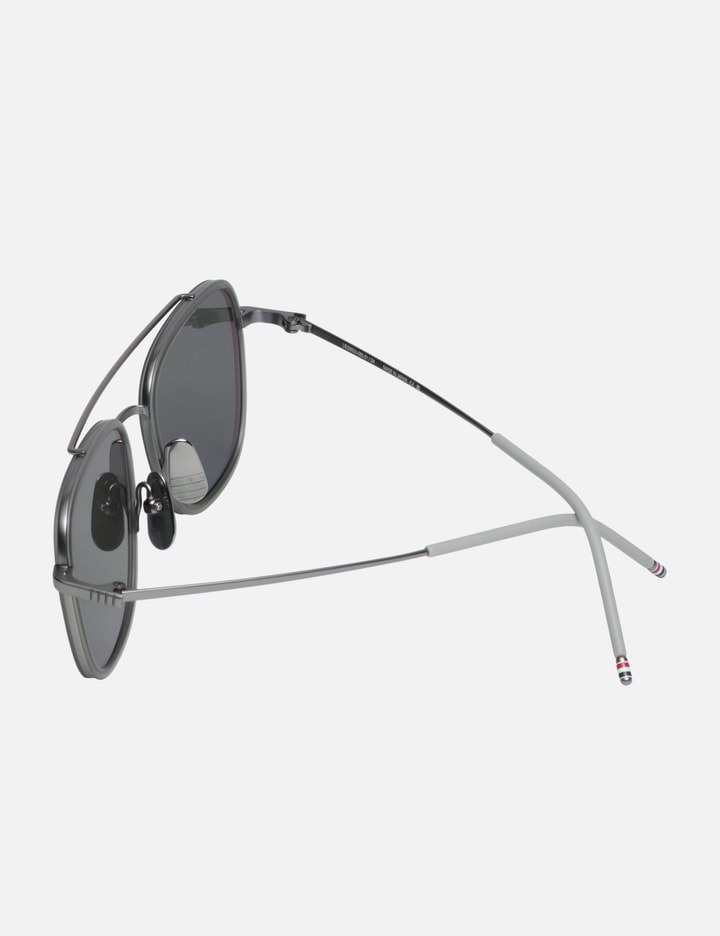 RECTANGULAR AVIATOR SUNGLASSES IN ACETATE AND TITANIUM Placeholder Image