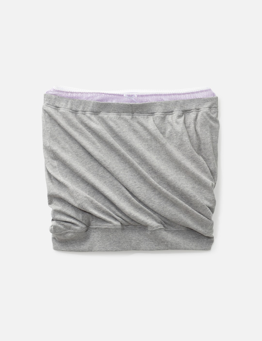 Draped Lace Tube Top