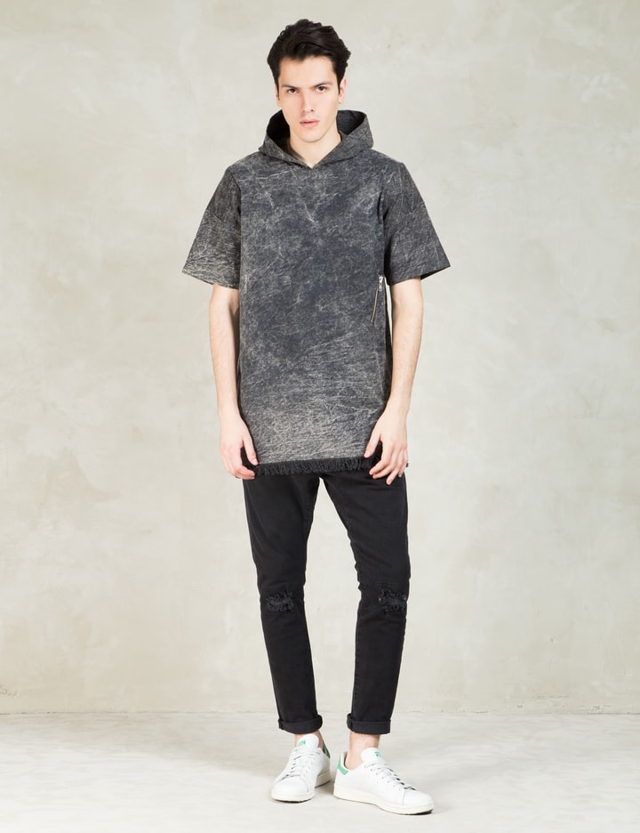 Black Denim Baseball Hoodie Placeholder Image