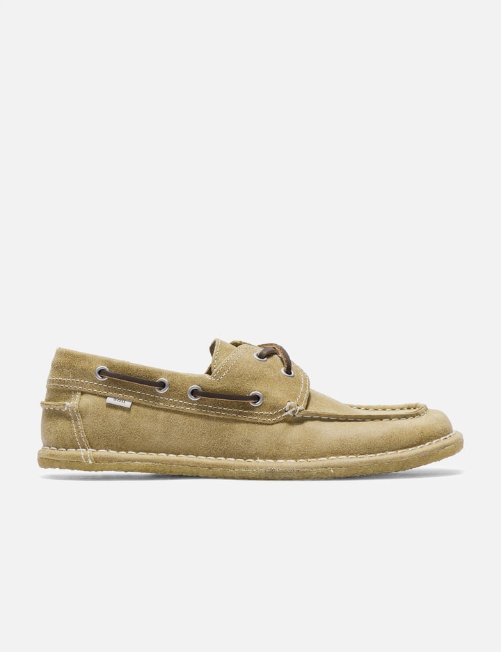 Ami Beige Cow Leather Boat Shoes