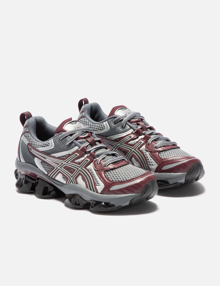 Asics Multicolor Mesh And Rubber Gel Quantum Kinetic Sneakers In Grey