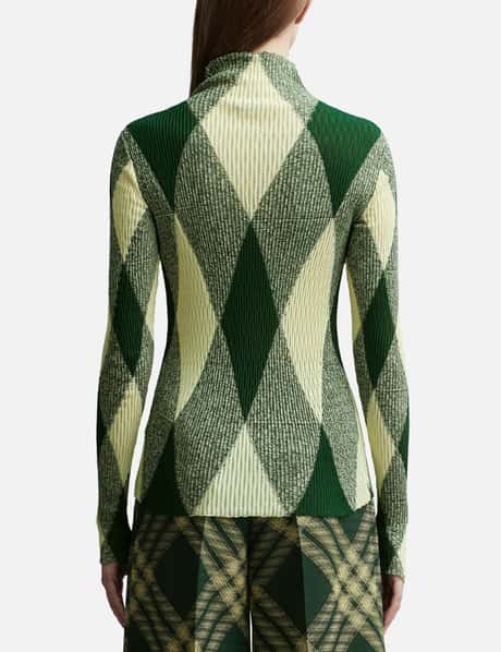 Argyle Cotton Silk Sweater view 9