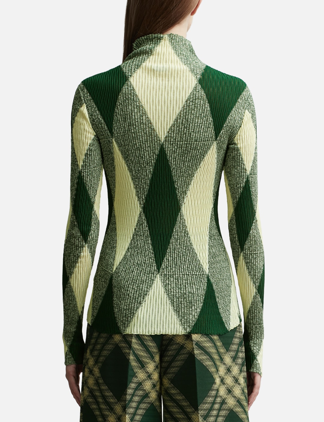 Argyle Cotton Silk Sweater view 15