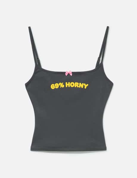 Dark Grey Print Strap Tank Top view 6