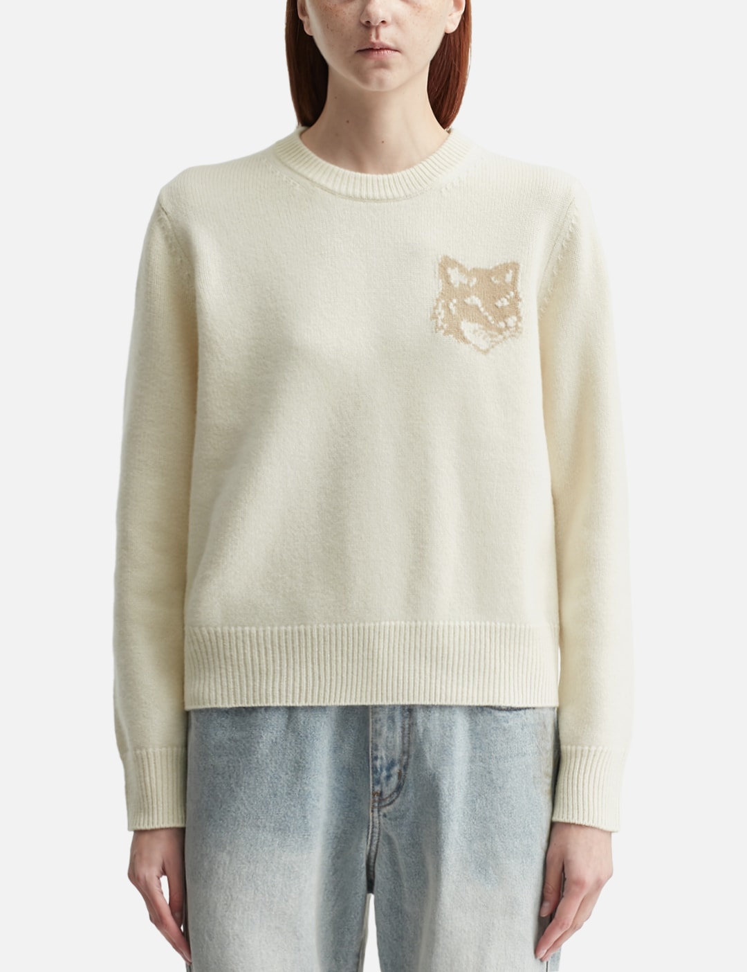 Fox Head Intarsia Merino Jumper view 13