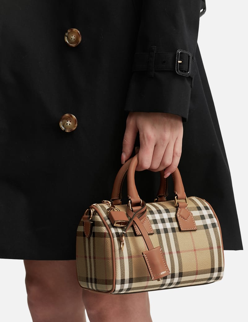 Burberry mini House Check bowling bag - Brown