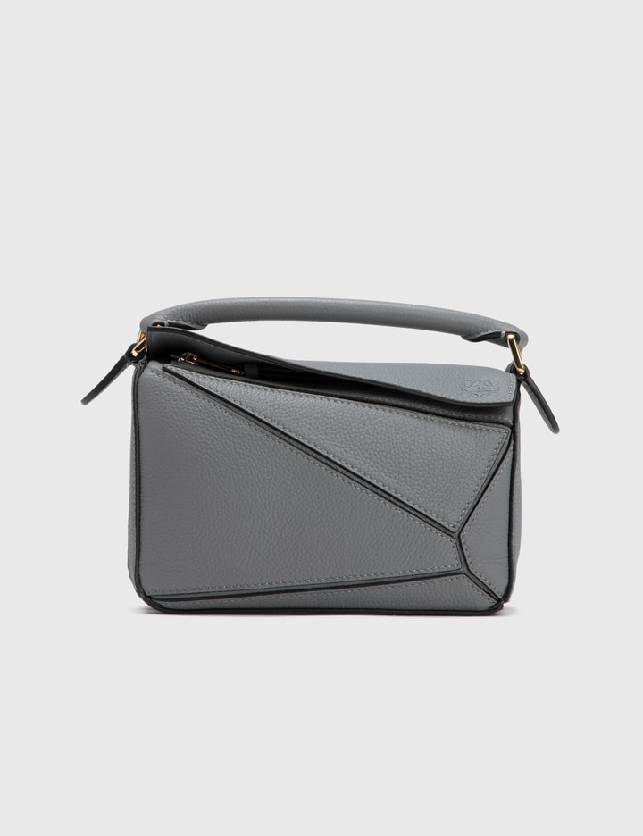 Loewe - Mini Puzzle Asphalt Gray Leather Shoulder Bag