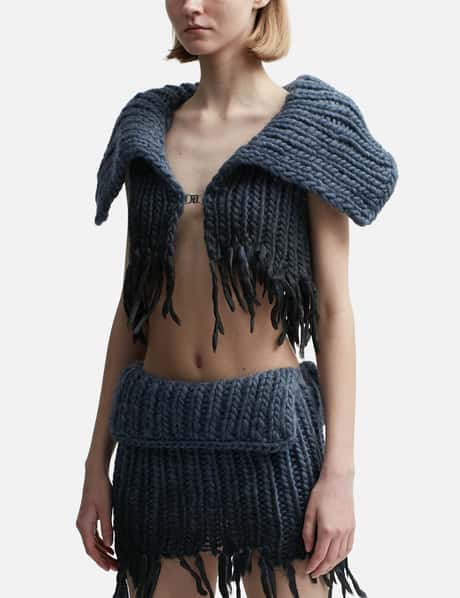 Coated Bulky Knitted Top view 7