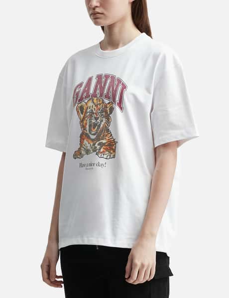 White Beaded Tiger T-Shirt view 7