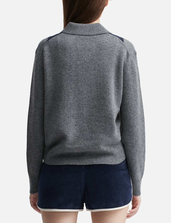 Serif Logo Argyle Cashmere Polo Placeholder Image