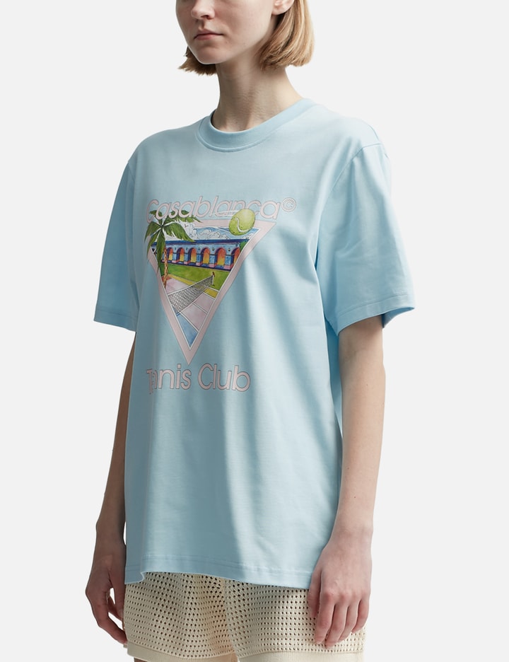 Shop Casablanca Tennis Club Icon T-shirt In Blue
