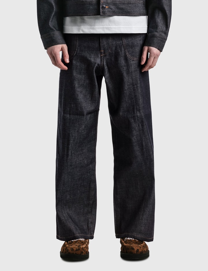 Flower Flare Denim Pants Placeholder Image