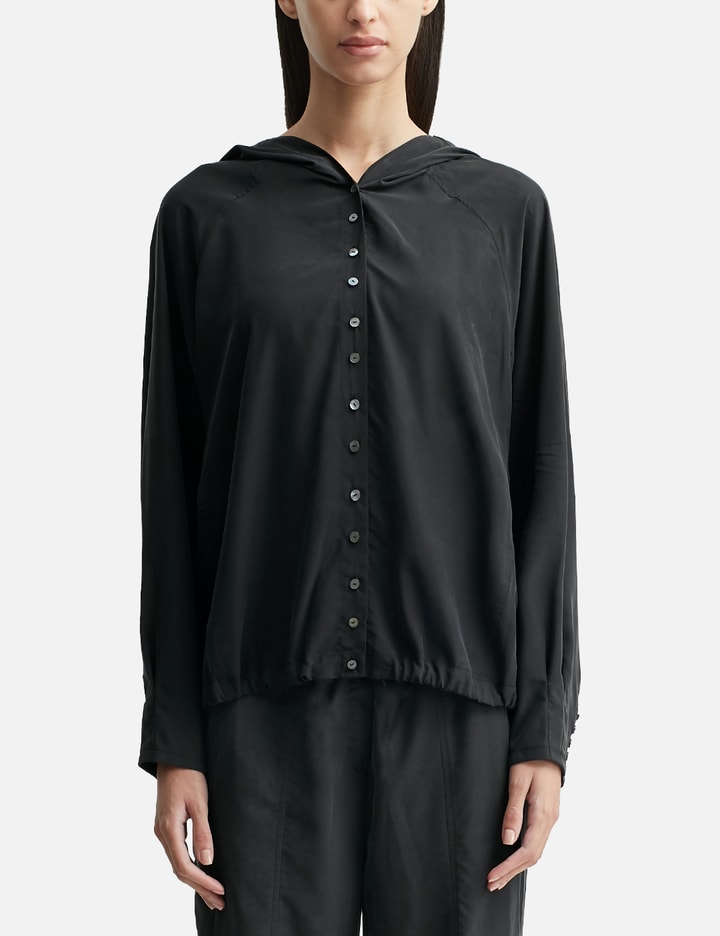Washed Hooded Button-up Shirt Placeholder Image