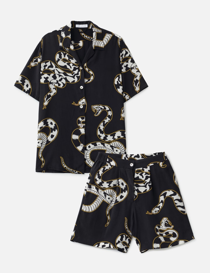 Olivia von Halle Emeli Silk Set (Snake Print)